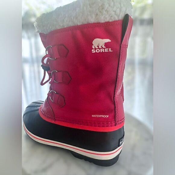Sorel Yoot Pac Waterproof Nylon Winter Snow Boots Bright Rose Size 4 - Picture 13 of 16